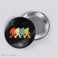 Bigfoot Silhouette Retro Pop Art Sasquatch Button thumb 0