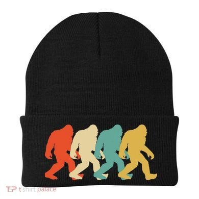 Bigfoot Silhouette Retro Pop Art Sasquatch Beanie