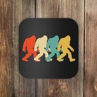 Bigfoot Silhouette Retro Pop Art Sasquatch Coaster thumb 0