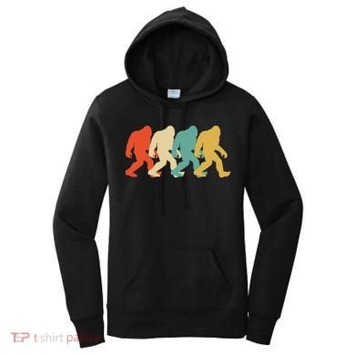 Bigfoot Silhouette Retro Pop Art Sasquatch Women's Hoodie