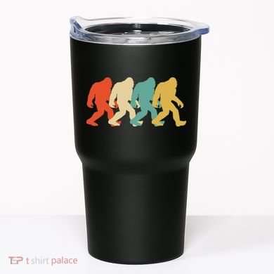 Bigfoot Silhouette Retro Pop Art Sasquatch Tumbler