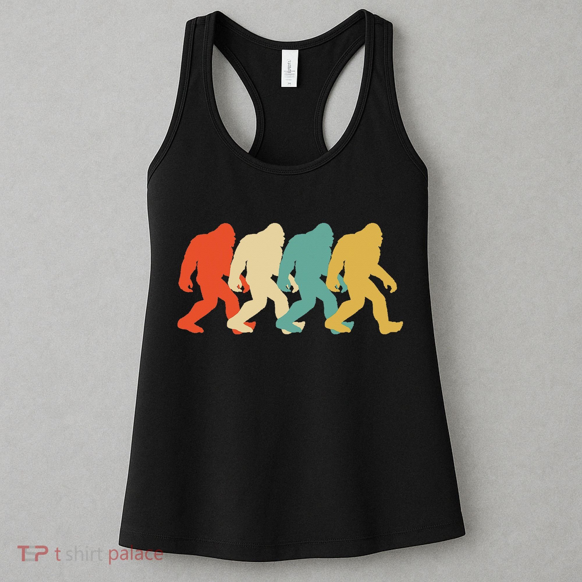 Bigfoot Silhouette Retro Pop Art Sasquatch Women's Tank Top