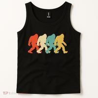 Bigfoot Silhouette Retro Pop Art Sasquatch Tank Top thumb 2