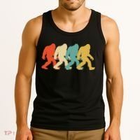Bigfoot Silhouette Retro Pop Art Sasquatch Tank Top thumb 3