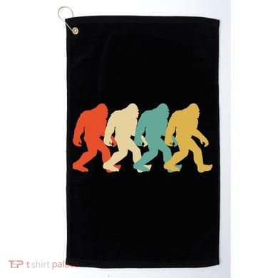 Bigfoot Silhouette Retro Pop Art Sasquatch Golf Towel