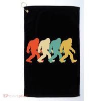 Bigfoot Silhouette Retro Pop Art Sasquatch Golf Towel thumb 0