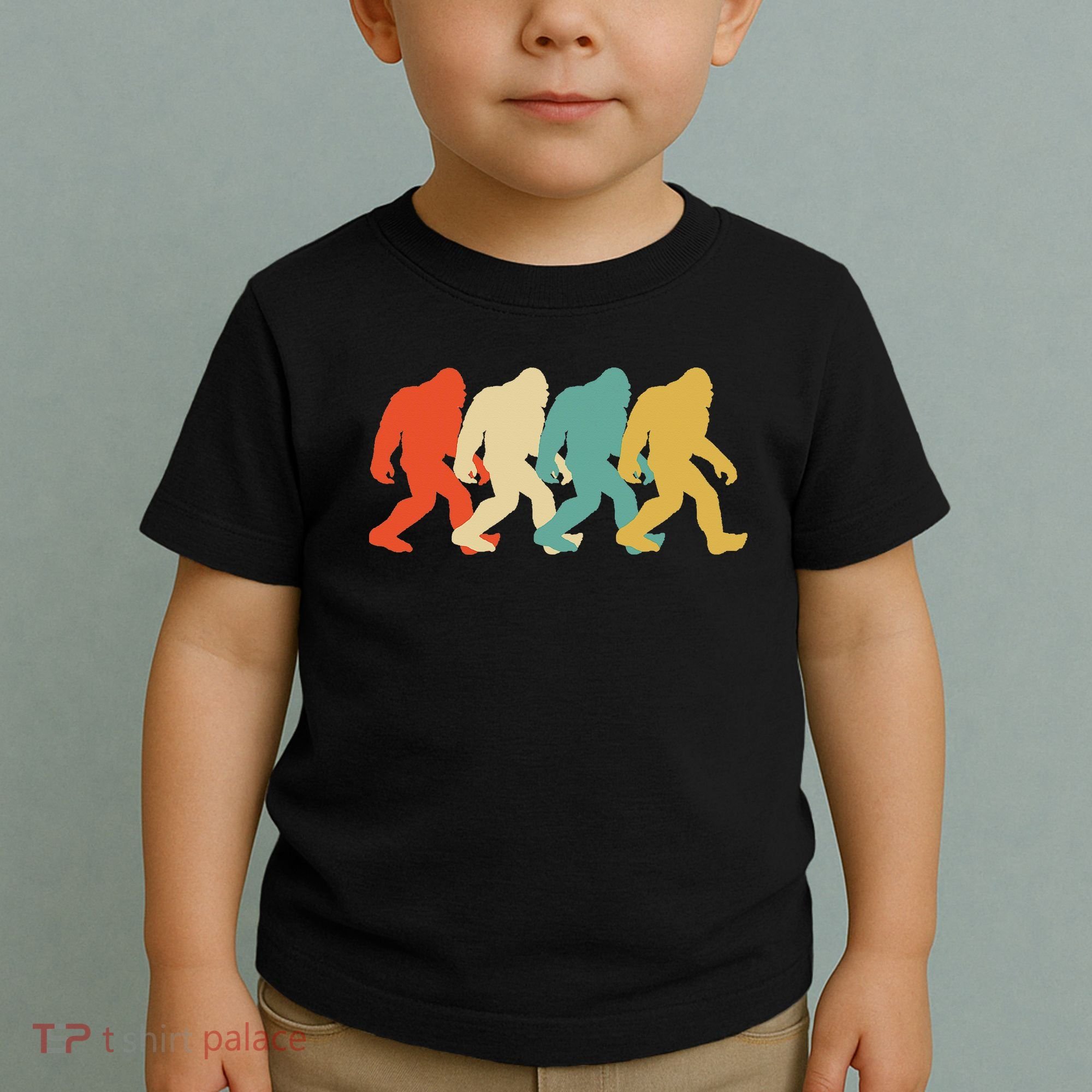 Bigfoot Silhouette Retro Pop Art Sasquatch Toddler T-Shirt