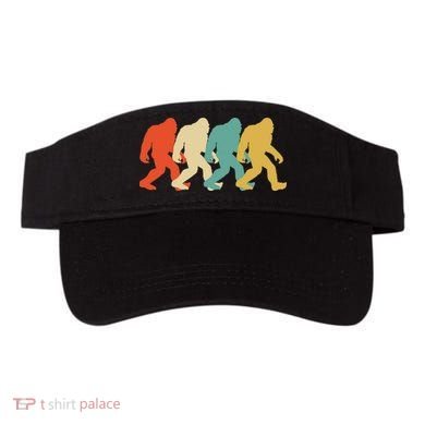 Bigfoot Silhouette Retro Pop Art Sasquatch Visor