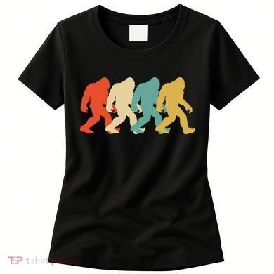 Bigfoot Silhouette Retro Pop Art Sasquatch Women's T-Shirt