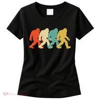 Bigfoot Silhouette Retro Pop Art Sasquatch Women's T-Shirt thumb 0