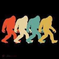 Bigfoot Silhouette Retro Pop Art Sasquatch Women's T-Shirt thumb 6