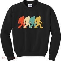 Bigfoot Silhouette Retro Pop Art Sasquatch Kids Sweatshirt thumb 0