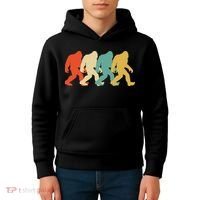 Bigfoot Silhouette Retro Pop Art Sasquatch Kids Hoodie thumb 4