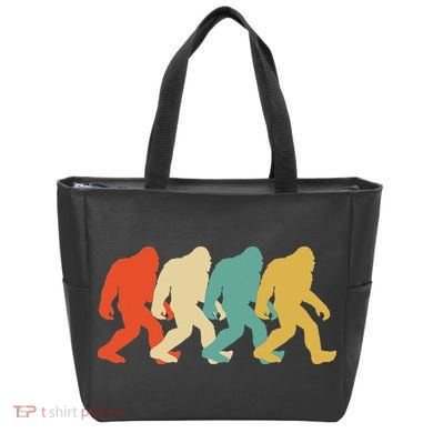 Bigfoot Silhouette Retro Pop Art Sasquatch Tote Bag