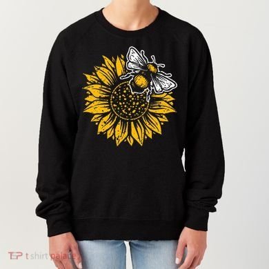 Bumblebee Sunflower Springtime Save The Bees Honeybee Women's Sweatshirt