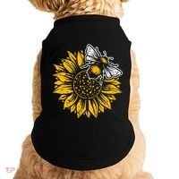 Bumblebee Sunflower Springtime Save The Bees Honeybee Doggie Tank thumb 0
