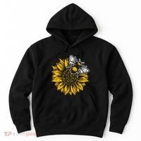 Bumblebee Sunflower Springtime Save The Bees Honeybee Hoodie thumb 0