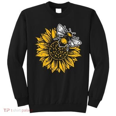 Bumblebee Sunflower Springtime Save The Bees Honeybee Sweatshirt