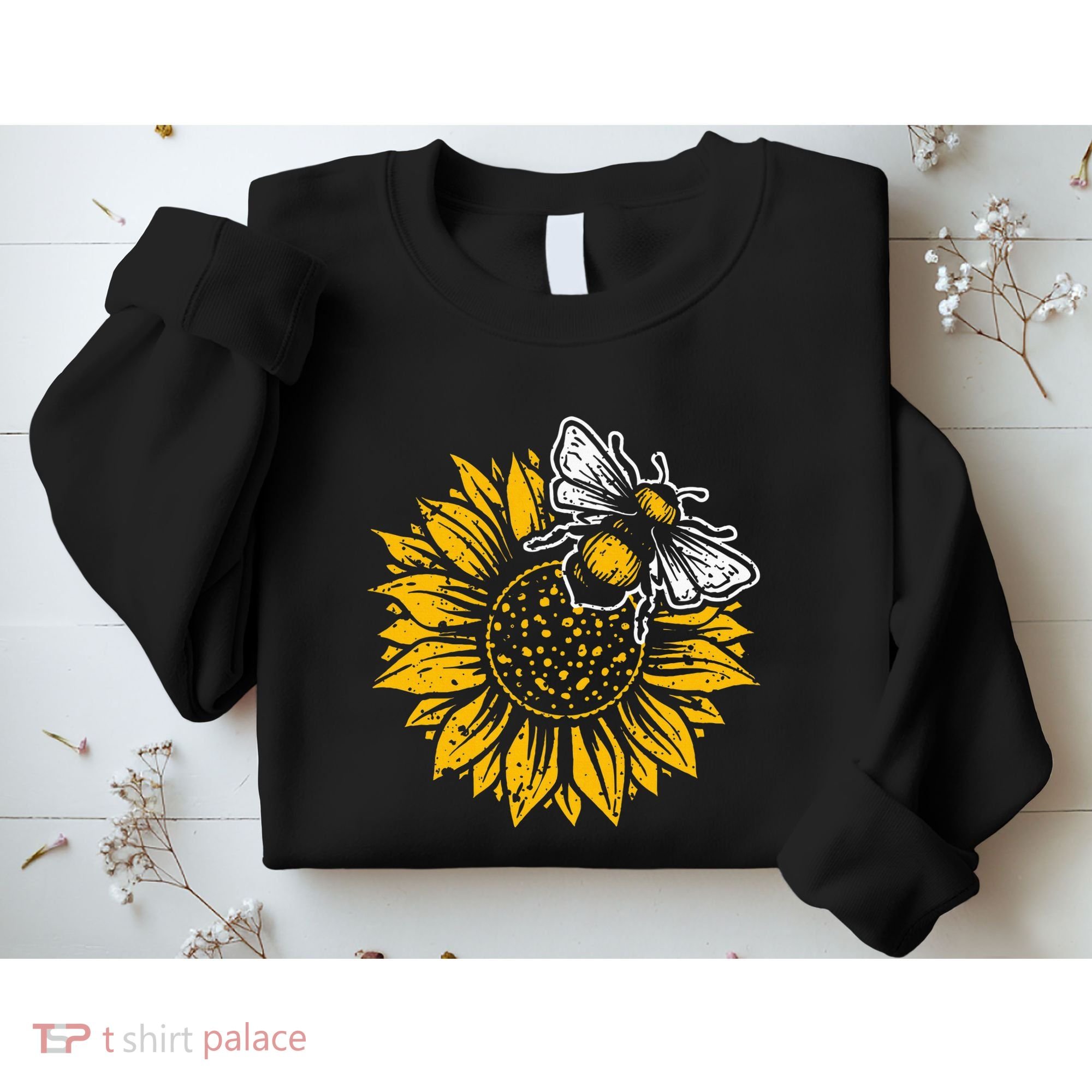 Bumblebee Sunflower Springtime Save The Bees Honeybee Sweatshirt