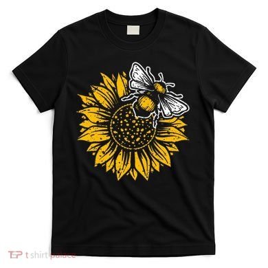 Bumblebee Sunflower Springtime Save The Bees Honeybee T-Shirt