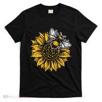 Bumblebee Sunflower Springtime Save The Bees Honeybee T-Shirt thumb 0
