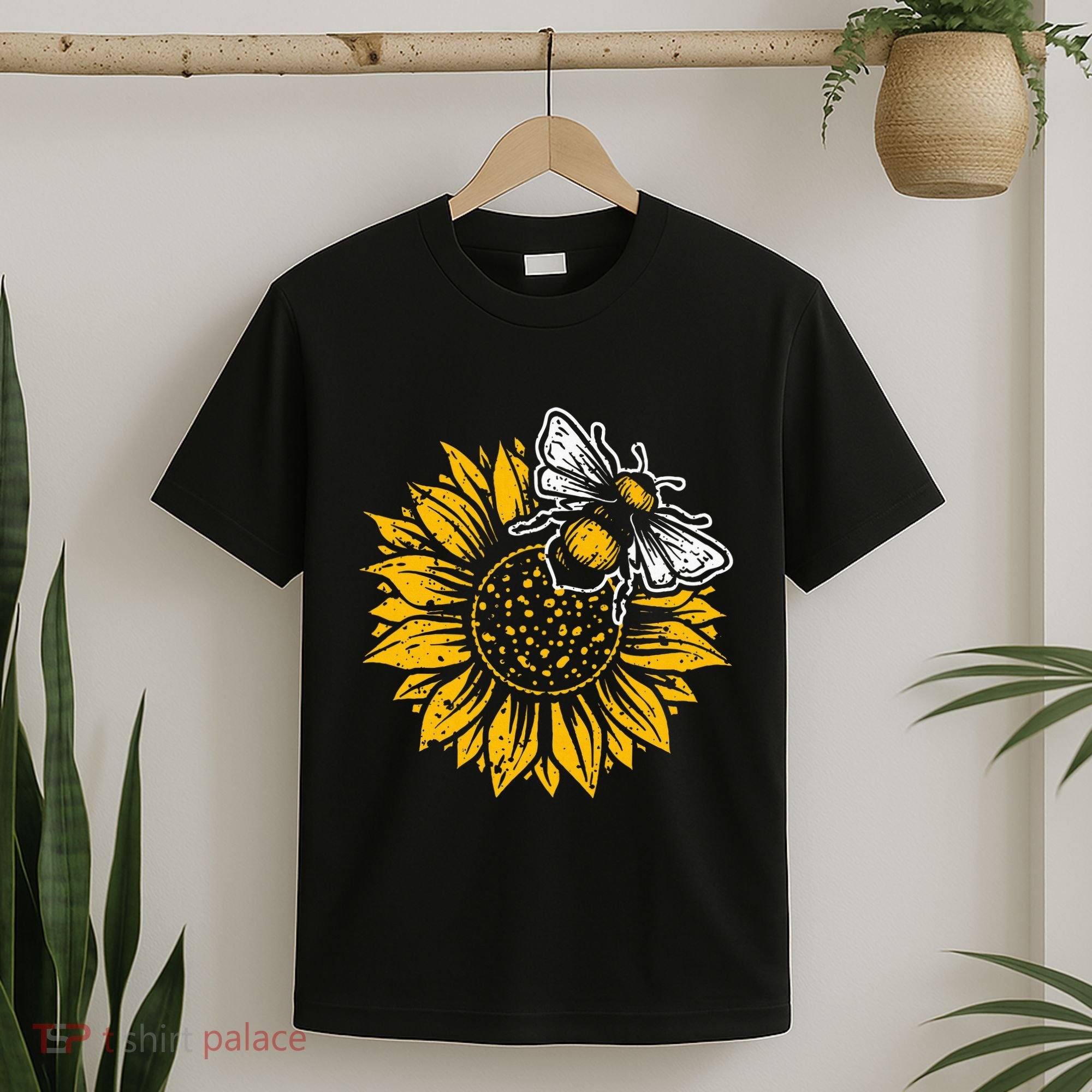 Bumblebee Sunflower Springtime Save The Bees Honeybee T-Shirt