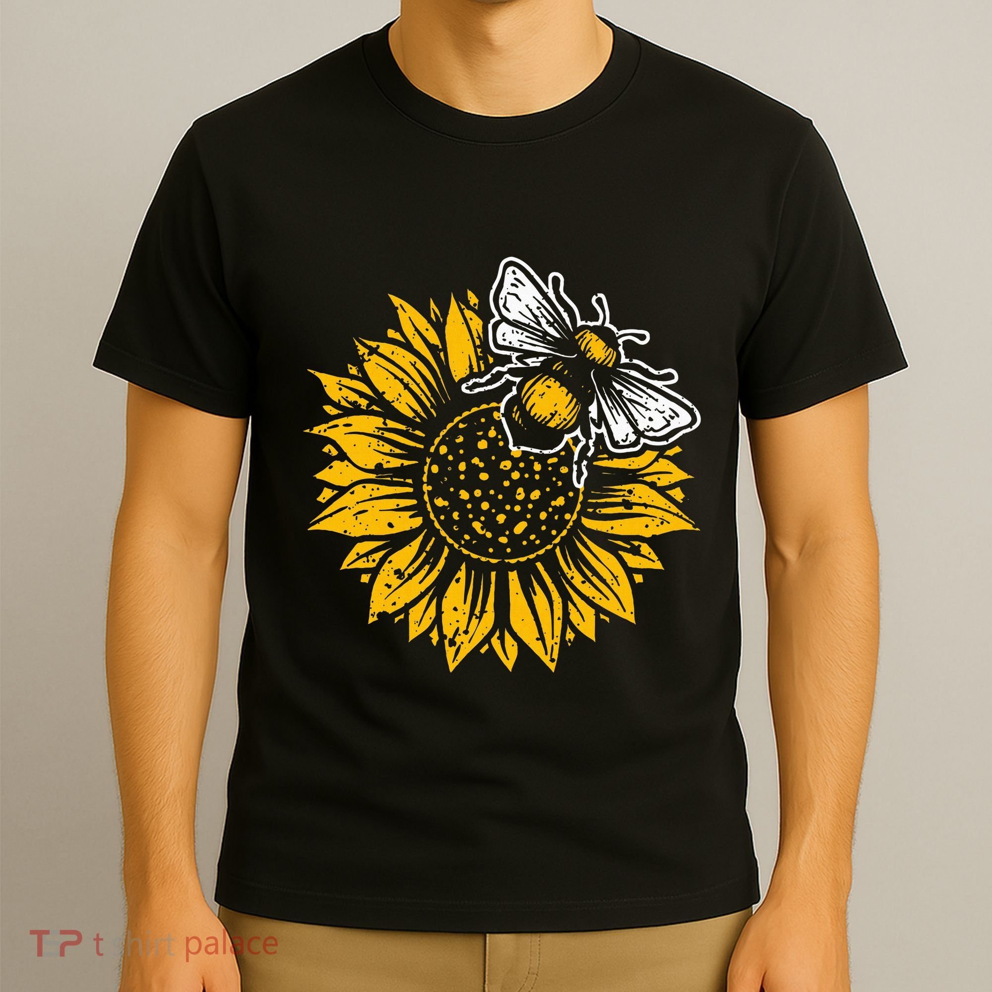 Bumblebee Sunflower Springtime Save The Bees Honeybee T-Shirt