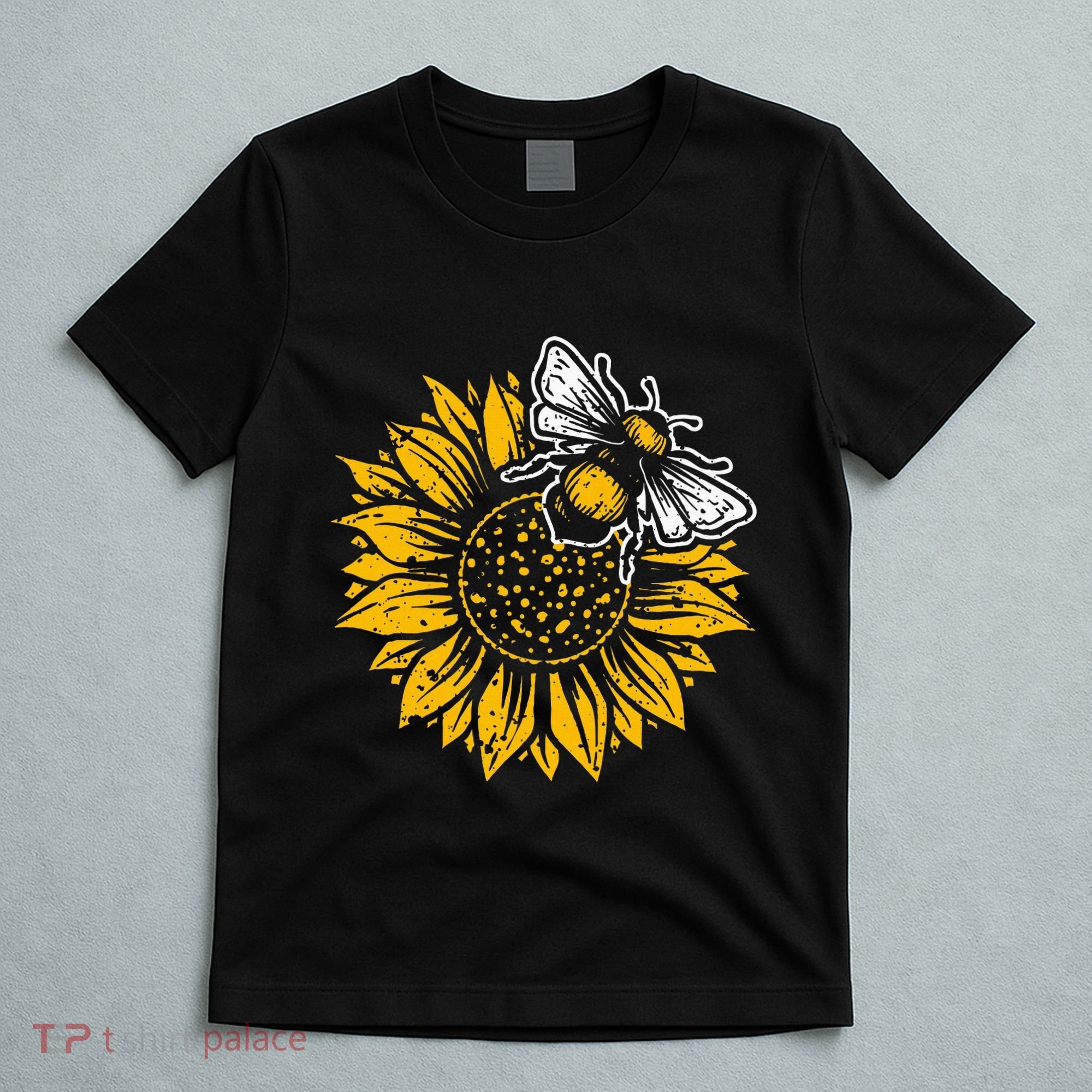 Bumblebee Sunflower Springtime Save The Bees Honeybee T-Shirt