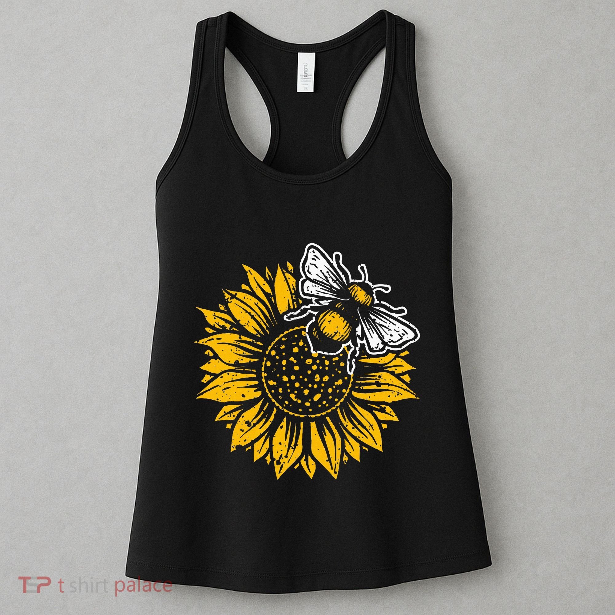 Bumblebee Sunflower Springtime Save The Bees Honeybee Women's Tank Top