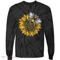 Bumblebee Sunflower Springtime Save The Bees Honeybee Tie-Dye Long Sleeve Shirt thumb 0