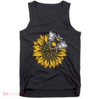 Bumblebee Sunflower Springtime Save The Bees Honeybee Tank Top thumb 0