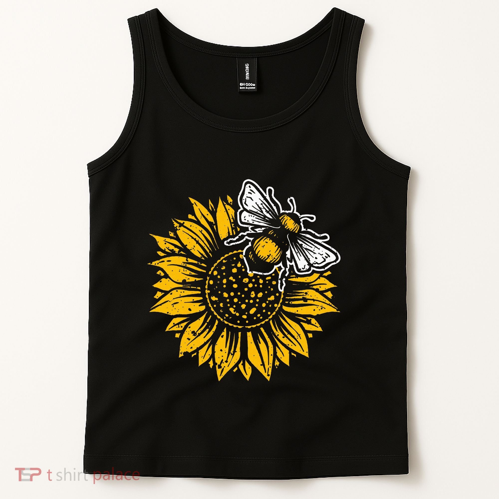Bumblebee Sunflower Springtime Save The Bees Honeybee Tank Top