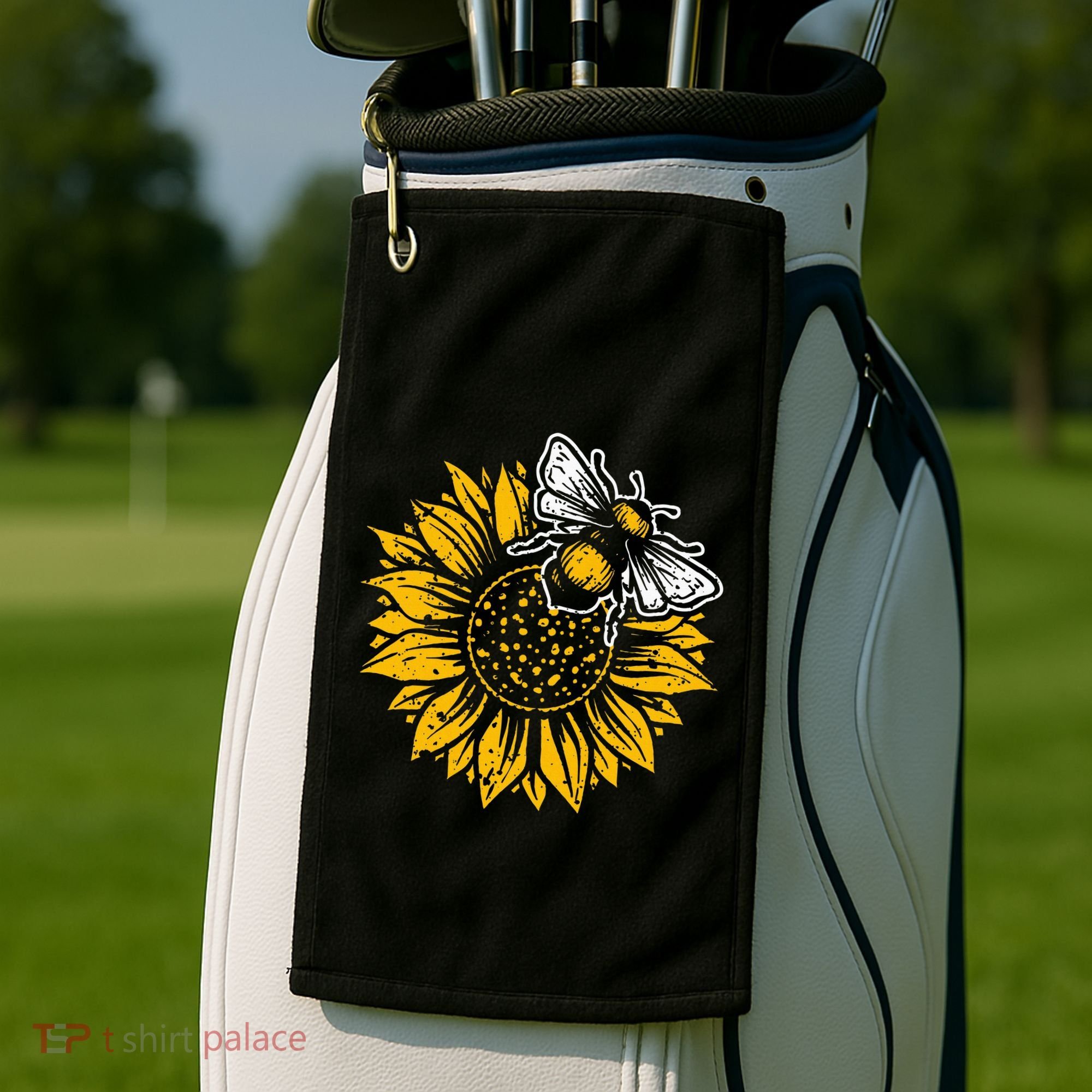 Bumblebee Sunflower Springtime Save The Bees Honeybee Golf Towel