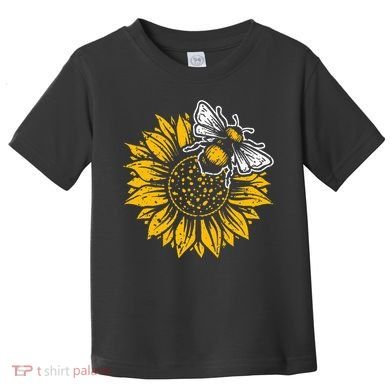 Bumblebee Sunflower Springtime Save The Bees Honeybee Toddler T-Shirt