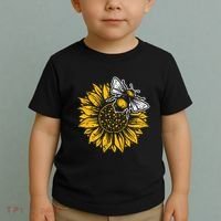 Bumblebee Sunflower Springtime Save The Bees Honeybee Toddler T-Shirt thumb 2