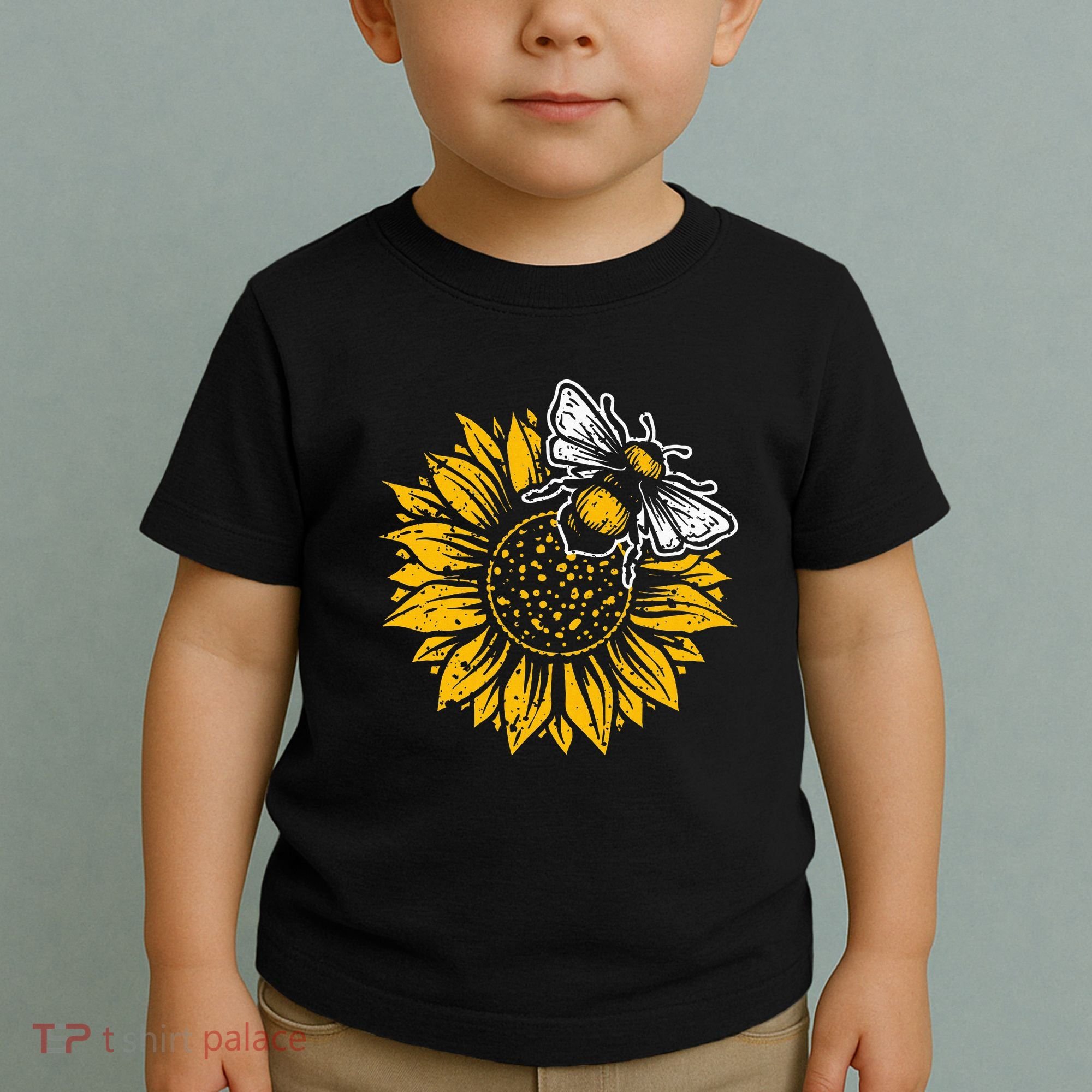 Bumblebee Sunflower Springtime Save The Bees Honeybee Toddler T-Shirt