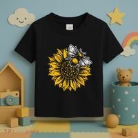 Bumblebee Sunflower Springtime Save The Bees Honeybee Toddler T-Shirt thumb 3