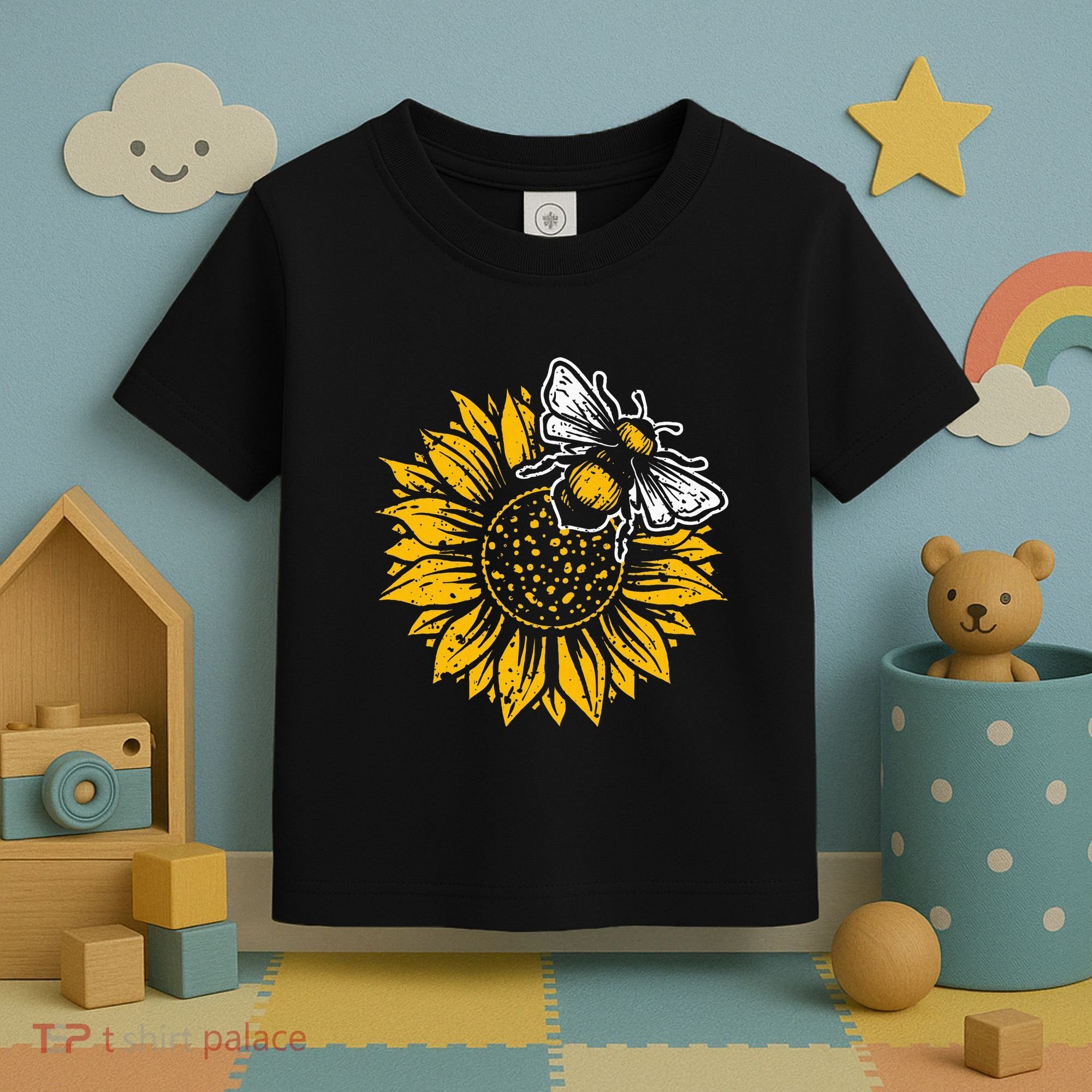 Bumblebee Sunflower Springtime Save The Bees Honeybee Toddler T-Shirt