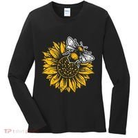 Bumblebee Sunflower Springtime Save The Bees Honeybee Women's Long Sleeve Shirt thumb 0