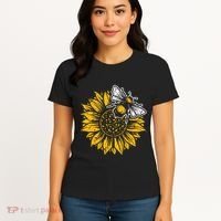 Bumblebee Sunflower Springtime Save The Bees Honeybee Women's T-Shirt thumb 4