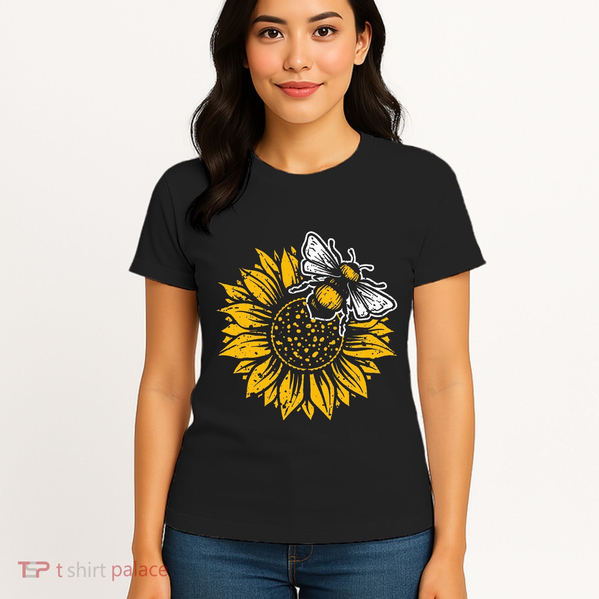 Bumblebee Sunflower Springtime Save The Bees Honeybee Women's T-Shirt