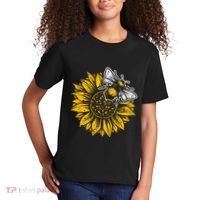 Bumblebee Sunflower Springtime Save The Bees Honeybee Kids T-Shirt thumb 2