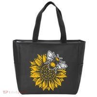 Bumblebee Sunflower Springtime Save The Bees Honeybee Tote Bag thumb 0