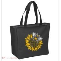 Bumblebee Sunflower Springtime Save The Bees Honeybee Tote Bag thumb 2