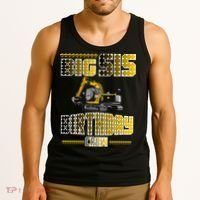 Big Sis Sister Birthday Crew Party Excavator Tank Top thumb 3