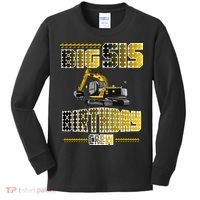 Big Sis Sister Birthday Crew Party Excavator Kids Long Sleeve Shirt thumb 0