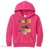 Big Sis Sister Birthday Crew Party Excavator Kids Hoodie thumb 0