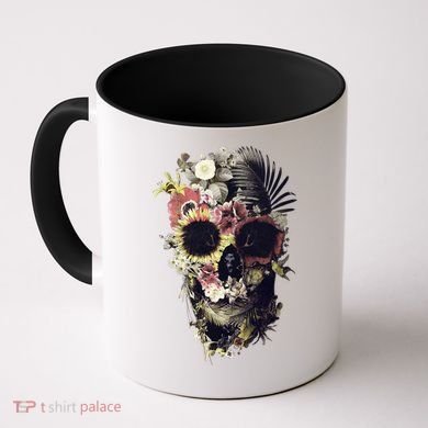 Bloom Skull Sunflower Coffee Mug