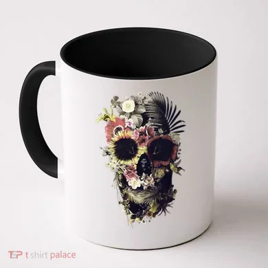 Bloom Skull Sunflower Coffee Mug