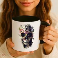 Bloom Skull Sunflower Coffee Mug thumb 3